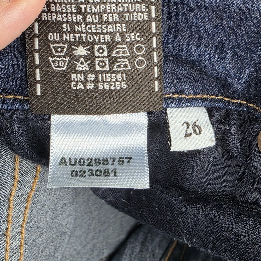 7 For All Mankind Jeans Womens Size 26 Jiselle Flare Dark Wash Blue Denim Pants‎ - Picture 10 of 13